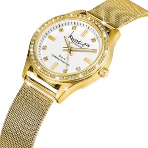 Sensational Lux Gold on White Watch Embellished With SWAROVSKI¬Ã† Crystals