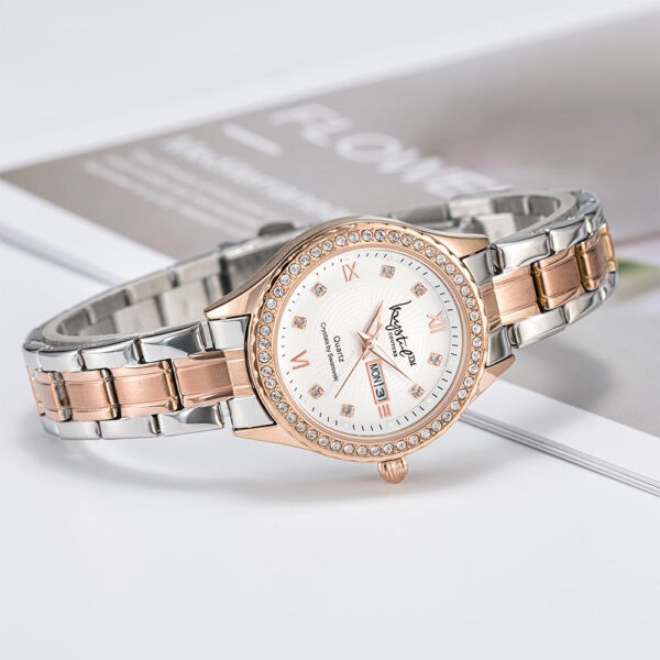 Lustrous Dual Tone Watch Embellished With SWAROVSKI¬Ã† Crystals - Image 6