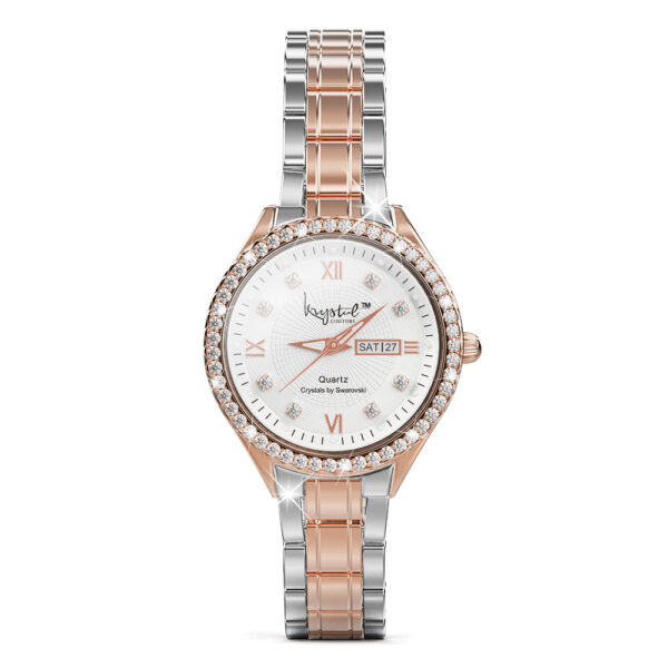Lustrous Dual Tone Watch Embellished With SWAROVSKI¬Ã† Crystals - Image 5