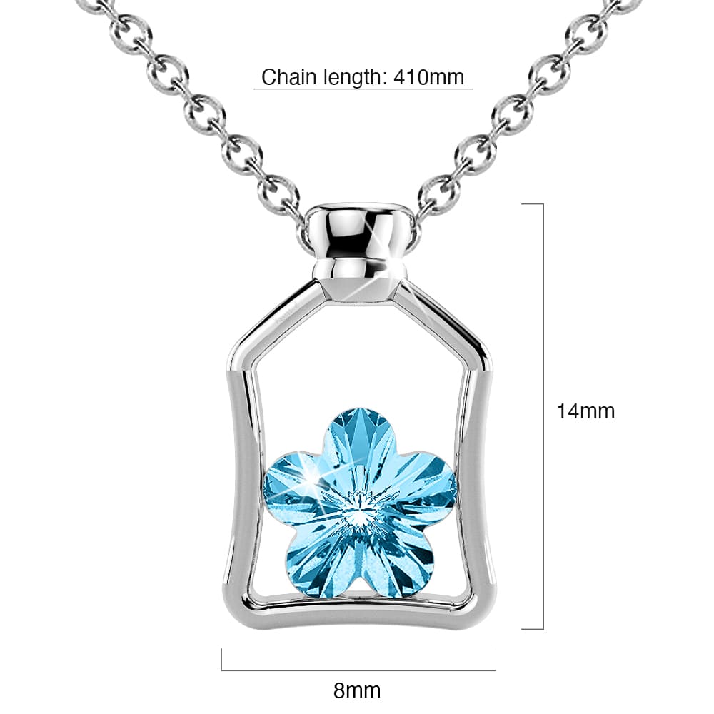 Cutie Star Necklace Embellished with Blue SWAROVSKI® Crystals - Image 3