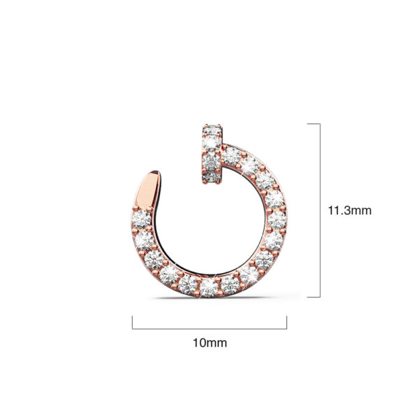 Sparkles in the Abyss Diamond Stud Earrings Encased in 18k Rose Gold - Image 4