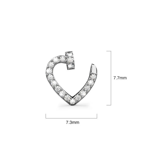 Devotion in the Abyss Diamond Stud Earrings Encased in 18k White Gold - Image 4
