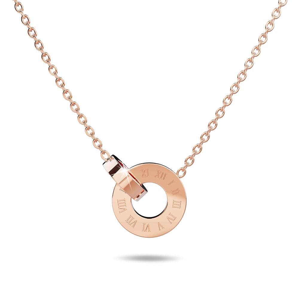 Forever Entwined Necklace in Rose Gold Plated Titanium with Genuine 0.005ct Diamond - Image 2