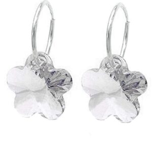 Solid 925 Sterling Silver Sleepers Embellished with SWAROVSKI¬Ã† Crystals