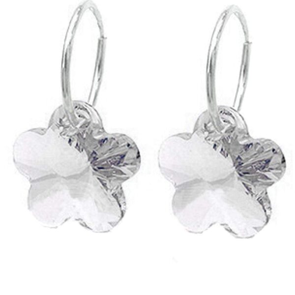 Solid 925 Sterling Silver Sleepers Embellished with SWAROVSKI¬Ã† Crystals
