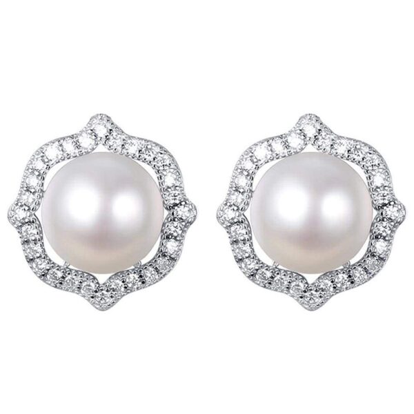 Solid 925 Sterling Silver Glory Pearl Earrings