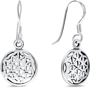 Solid 925 Sterling Silver Kaleidoscope Earrings