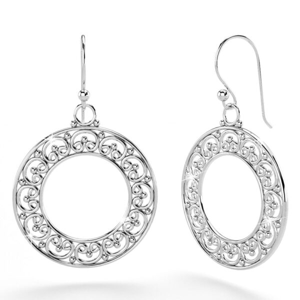 Solid 925 Sterling Silver Vintage Filigree Dangle Earrings