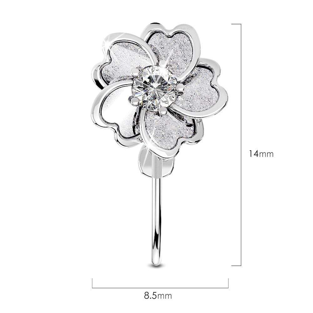 Solid 925 Sterling Silver Line Clip-On Earrings - Image 4