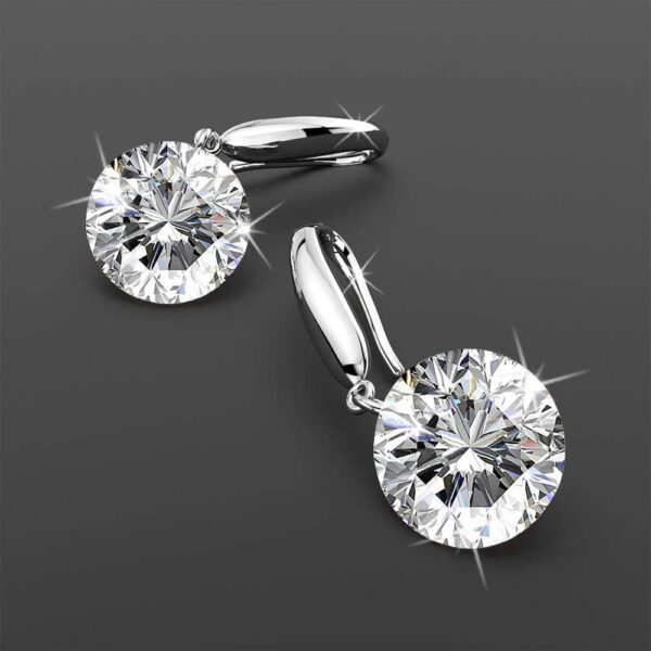 Solid 925 Sterling Silver Meru Hook Earrings - Image 2