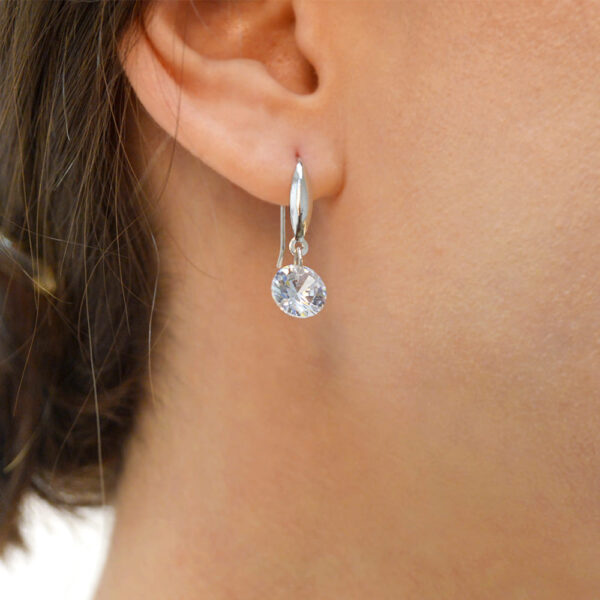 Solid 925 Sterling Silver Meru Hook Earrings - Image 3