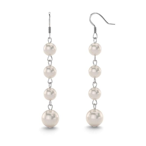 Solid 925 Sterling Silver Cascade Earrings Embellished with SWAROVSKI® Crystal Pearls