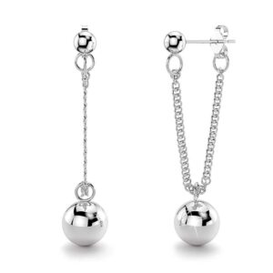 Solid 925 Sterling Silver Orbital Earrings