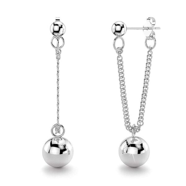 Solid 925 Sterling Silver Orbital Earrings