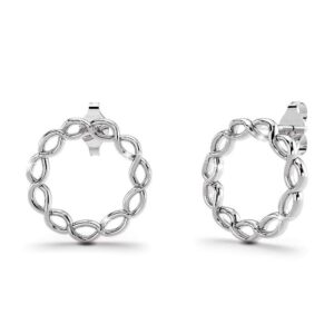 Solid 925 Sterling Silver Infinity Circle Earrings