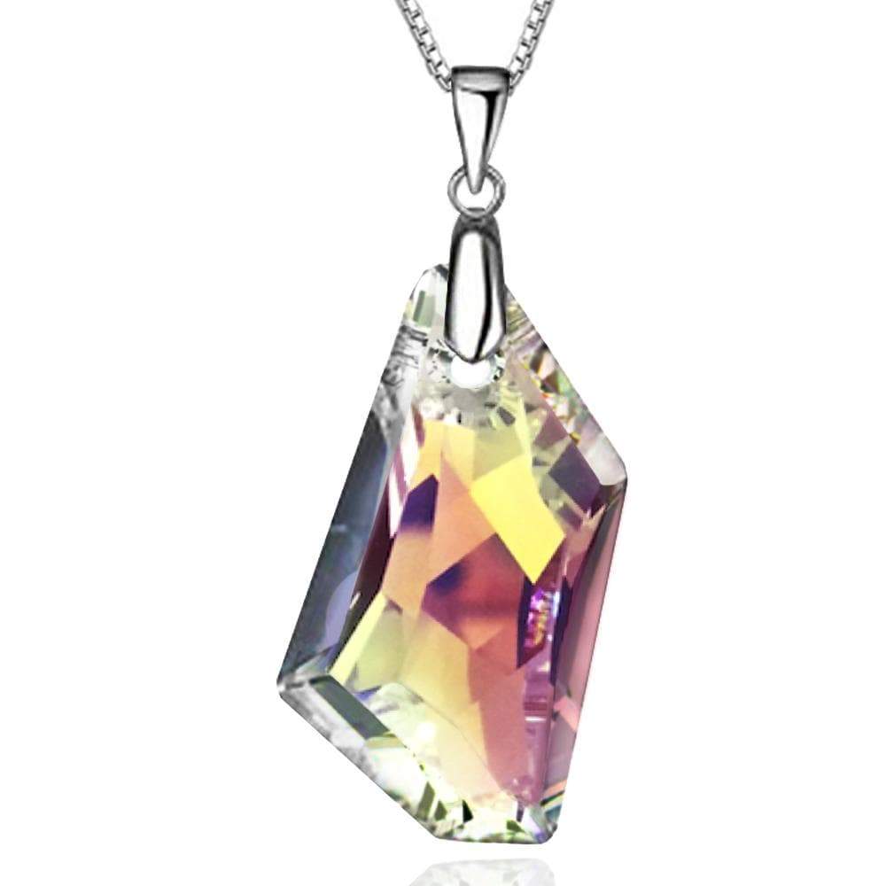 Solid 925 Sterling Silver Admentine Blue Crystal Pendant Embellished with SWAROVSKI¬Ã† Crystals