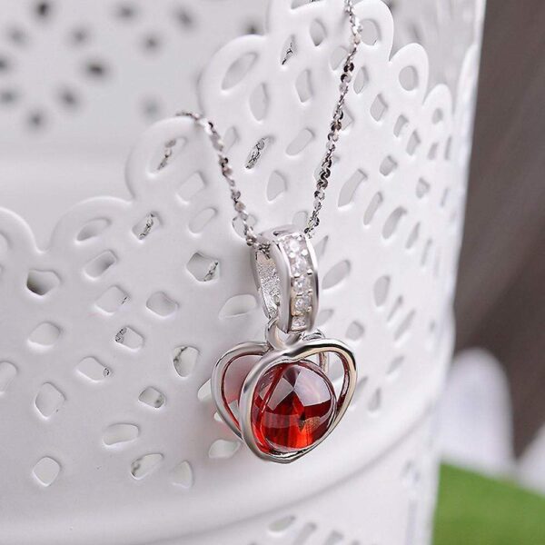 Solid 925 Sterling Silver Heart Case Pendant - Image 3