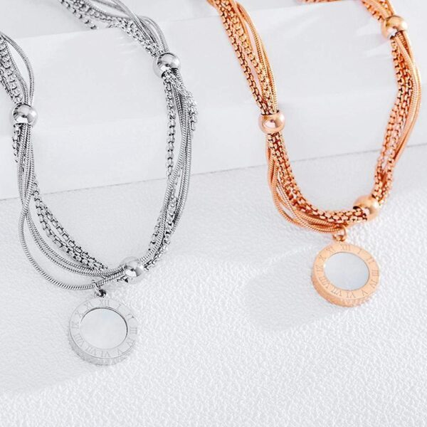 Tiffany Inspired Roman Numeral Multiple Strand Bracelet In White Gold - Image 3