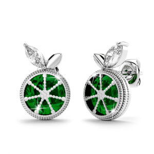 Zest Bloom Earrings in Emerald