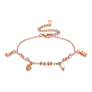 Bullion Gold Love Charm Bracelet