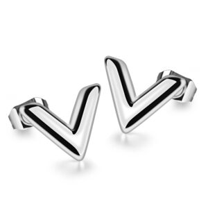 Bullion Gold V-Style Stud Earrings