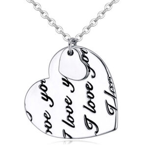 Bullion Gold I Love You Necklace
