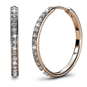 Krystal Couture Encrusted Hoop Earrings Embellished with SWAROVSKI® Crystals