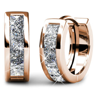 Krystal Couture Huggie Earrings Embellished with SWAROVSKI® Crystals