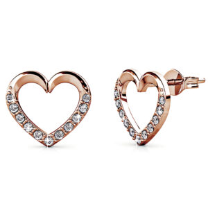 Krystal Couture Innocent Heart Stud Earrings Embellished with SWAROVSKI® Crystals