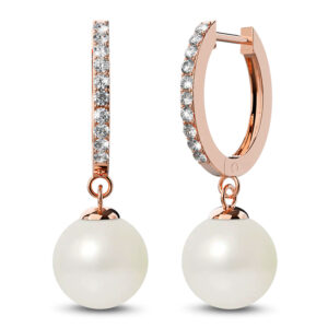 Krystal Couture Flawless Pearl Drop Hoop Earrings Embellished with SWAROVSKI® Crystal