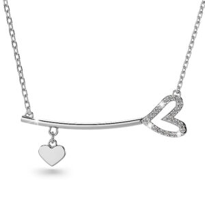 Krystal Couture Romantic Love Bar Necklace Embellished with SWAROVSKI® Crystals