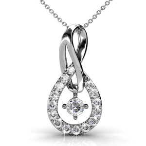 Krystal Couture Twist Pendant Necklace Embellished with SWAROVSKI® Crystals