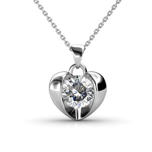 Krystal Couture Diamond Heart Necklace Embellished with SWAROVSKI® Crystals