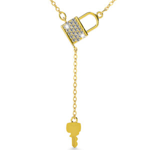 Krystal Couture The Lock with Crystal Necklace Embellished with SWAROVSKI® Crystals