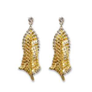 Gold Mesh Drop Earrings