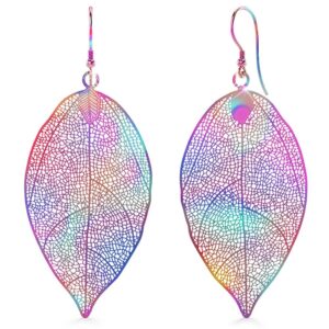 Bullion Gold Laser Etched Earrings In Rainbow