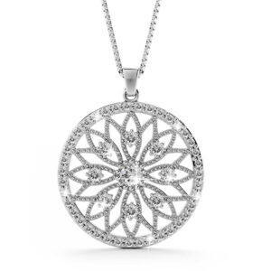 Bullion Gold Flower of Life Intricate Pendant Necklace