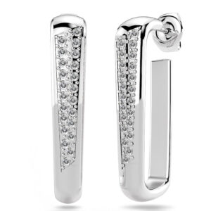 Krystal Couture Glamour C-Hoop Earrings Embellished with SWAROVSKI® Crystals